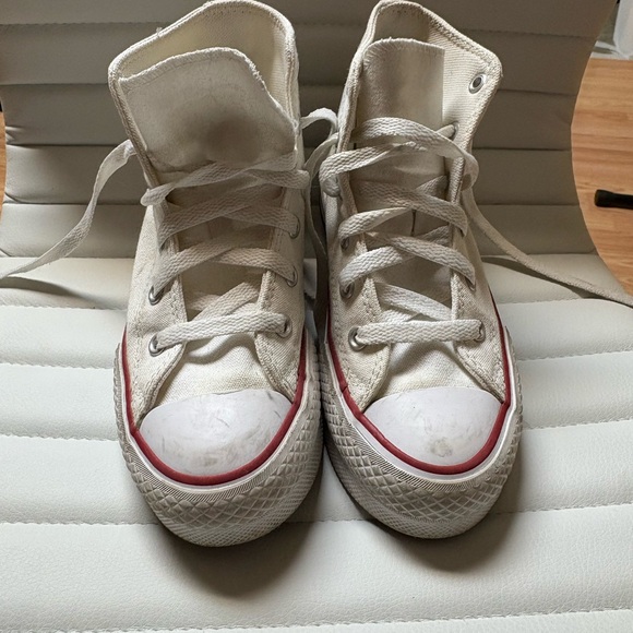 Converse Other - Converse Kids High-Top Sneakers in White and Red